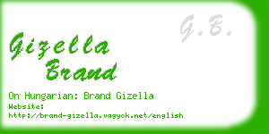 gizella brand business card